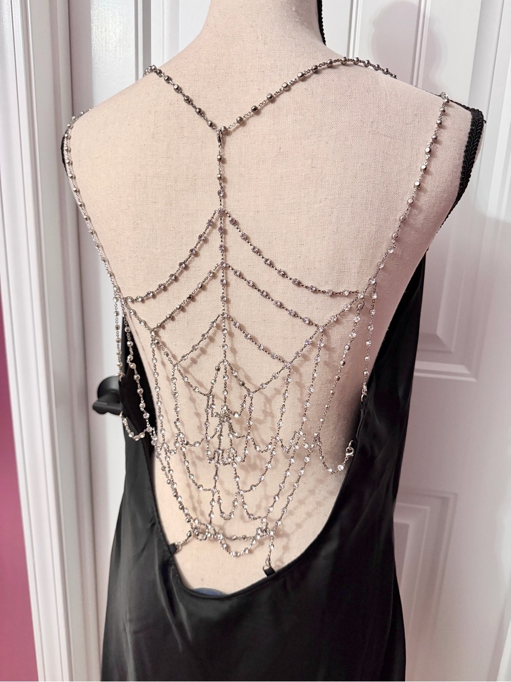 Widow Dolls Kill Saltburn Rhinestone Spiderweb Dress Size XXL - Picture 2 of 8